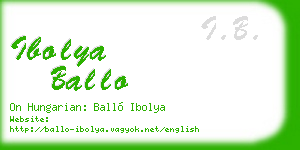 ibolya ballo business card
